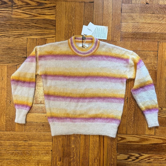 Isabel Marant Etoile mohair blend crewneck multicolor  sweater NWT - Picture 2 of 8